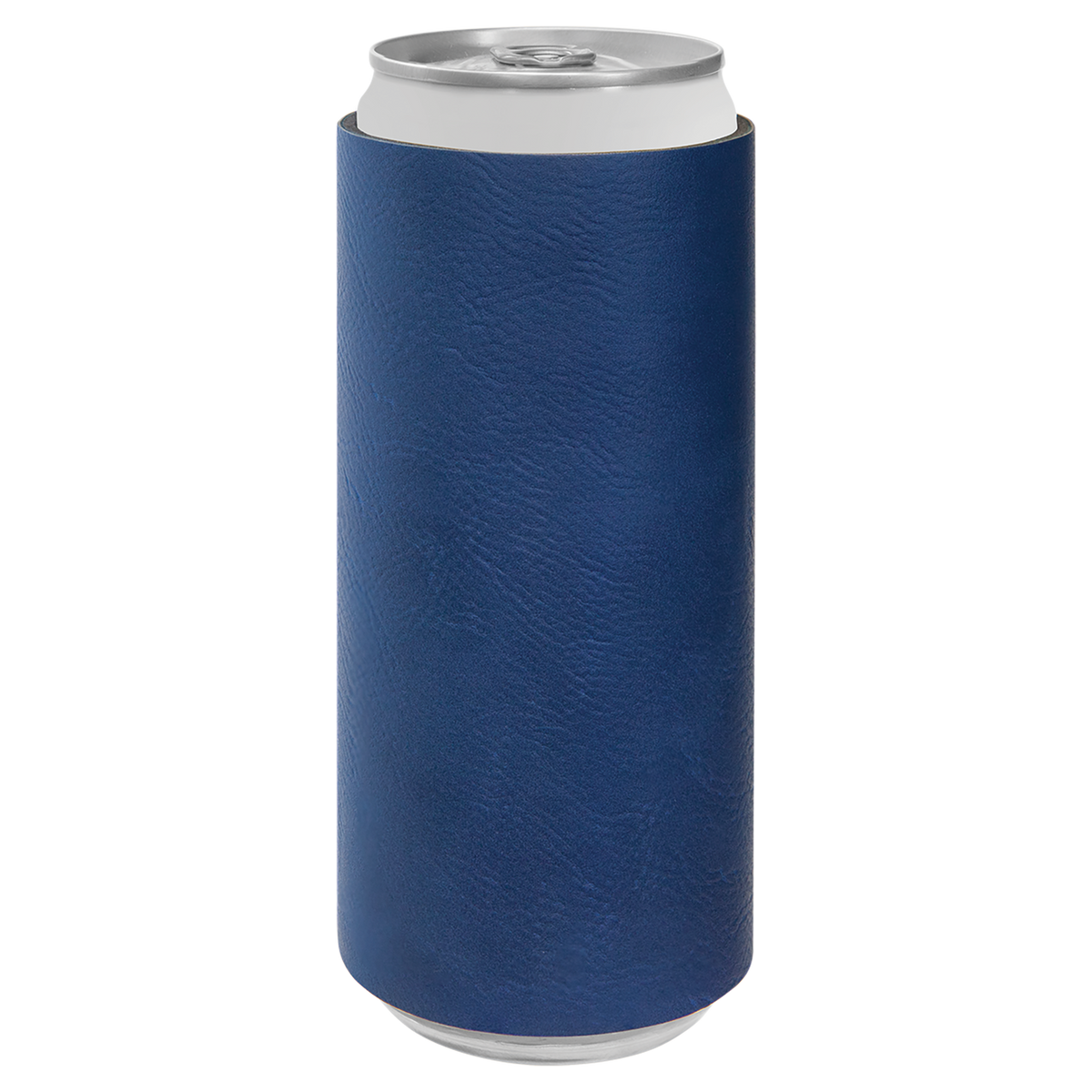Blue with Silver Engraving Slim Beverage Holder - Laser Engraved Drinkware