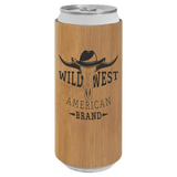 Bamboo with Black Engraving Slim Beverage Holder - Laser Engraved Drinkware