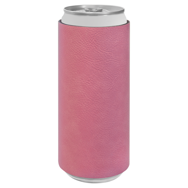 Pink with Black Engraving Slim Beverage Holder - Laser Engraved Drinkware