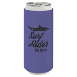 Purple with Black Engraving Slim Beverage Holder - Laser Engraved Drinkware