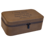 Leatherette Jewelry Box - 7.5" with Mirror & Compartments - Laser Engraved Leatherette