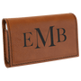 Leatherette Pill Box - 7-Day Organizer with Compartments - Laser Engraved Leatherette