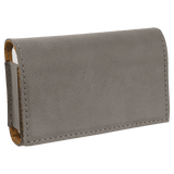 Leatherette Pill Box - 7-Day Organizer with Compartments - Laser Engraved Leatherette