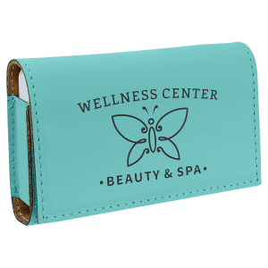 Leatherette Pill Box - 7-Day Organizer with Compartments - Laser Engraved Leatherette