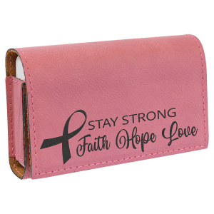 Leatherette Pill Box - 7-Day Organizer with Compartments - Laser Engraved Leatherette