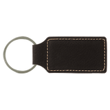 Rectangle Keychain - Laser Engraved Leatherette