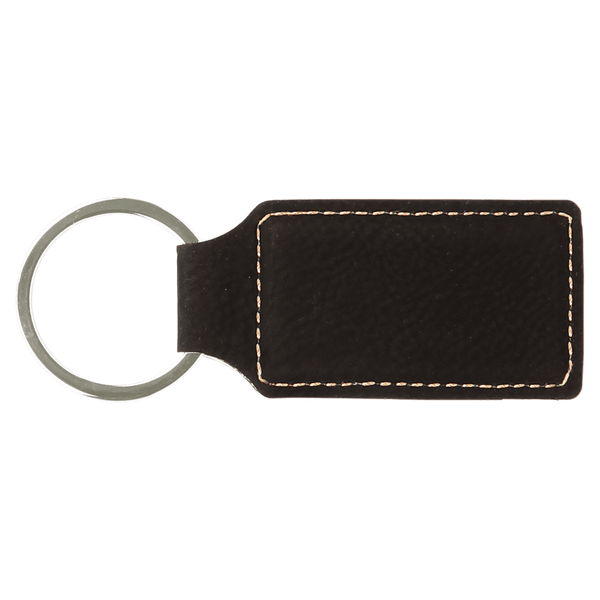 Rectangle Keychain - Laser Engraved Leatherette