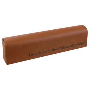 Leatherette Pill Box - 7-Day Organizer with Compartments - Laser Engraved Leatherette