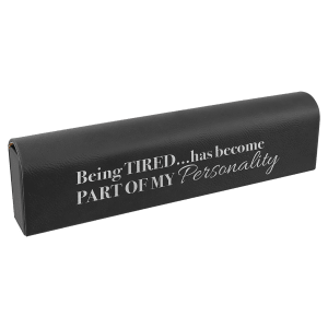 Leatherette Pill Box - 7-Day Organizer with Compartments - Laser Engraved Leatherette