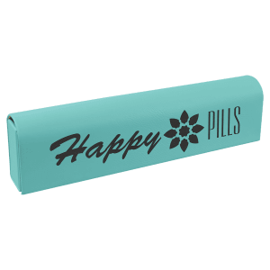 Leatherette Pill Box - 7-Day Organizer with Compartments - Laser Engraved Leatherette