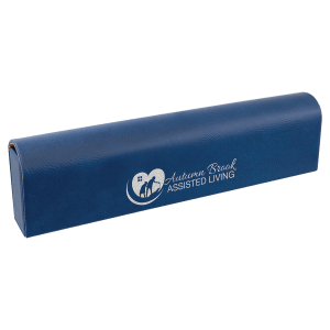 Leatherette Pill Box - 7-Day Organizer with Compartments - Laser Engraved Leatherette