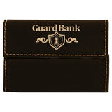 Hard Business Card Holder - Laser Engraved Leatherette