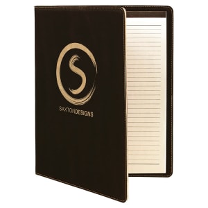 Portfolio with Notepad - Laser Engraved Leatherette