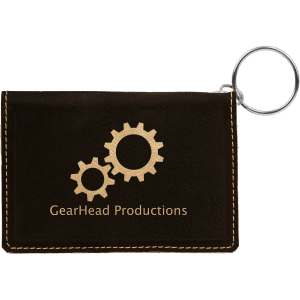 Keychain ID Holder - Laser Engraved Leatherette