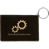 Keychain ID Holder - Laser Engraved Leatherette