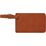 Rawhide with Black Engraving Luggage Tag - Laser Engraved Leatherette