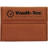 Rawhide with Black Engraving Hard Business Card Holder - Laser Engraved Leatherette