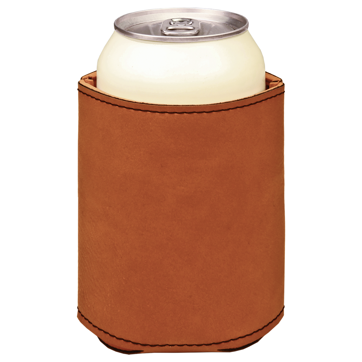 Rawhide with Black Engraving Beverage Holder - Laser Engraved Corporate Gift