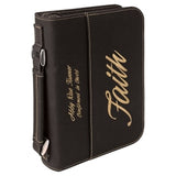 Book/Bible Cover with Handle and Zipper - Laser Engraved Gift