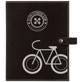 Book/Bible Cover with Snap Closure - Laser Engraved Leatherette