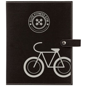 Book/Bible Cover with Snap Closure - Laser Engraved Leatherette