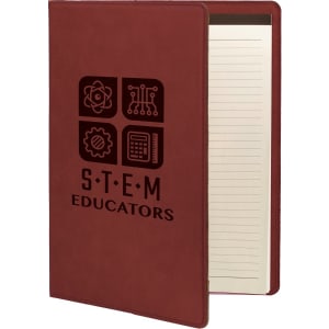 Portfolio with Notepad - Laser Engraved Leatherette