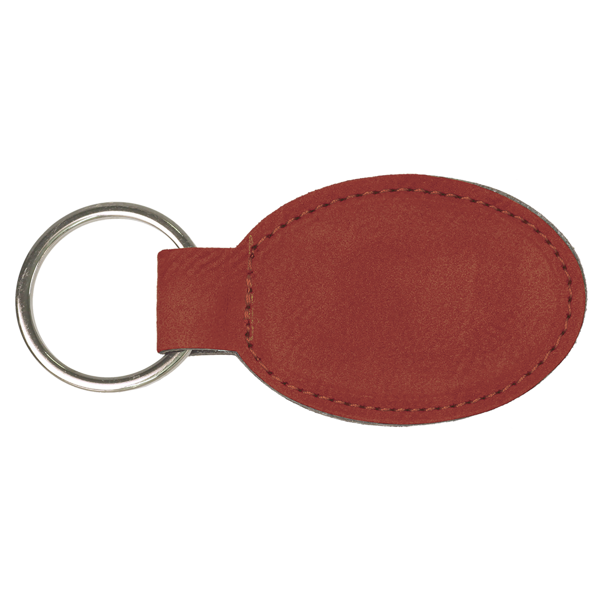 Oval Keychain - Laser Engraved Leatherette