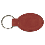 Oval Keychain - Laser Engraved Leatherette