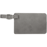 Gray with Black Engraving Luggage Tag - Laser Engraved Leatherette