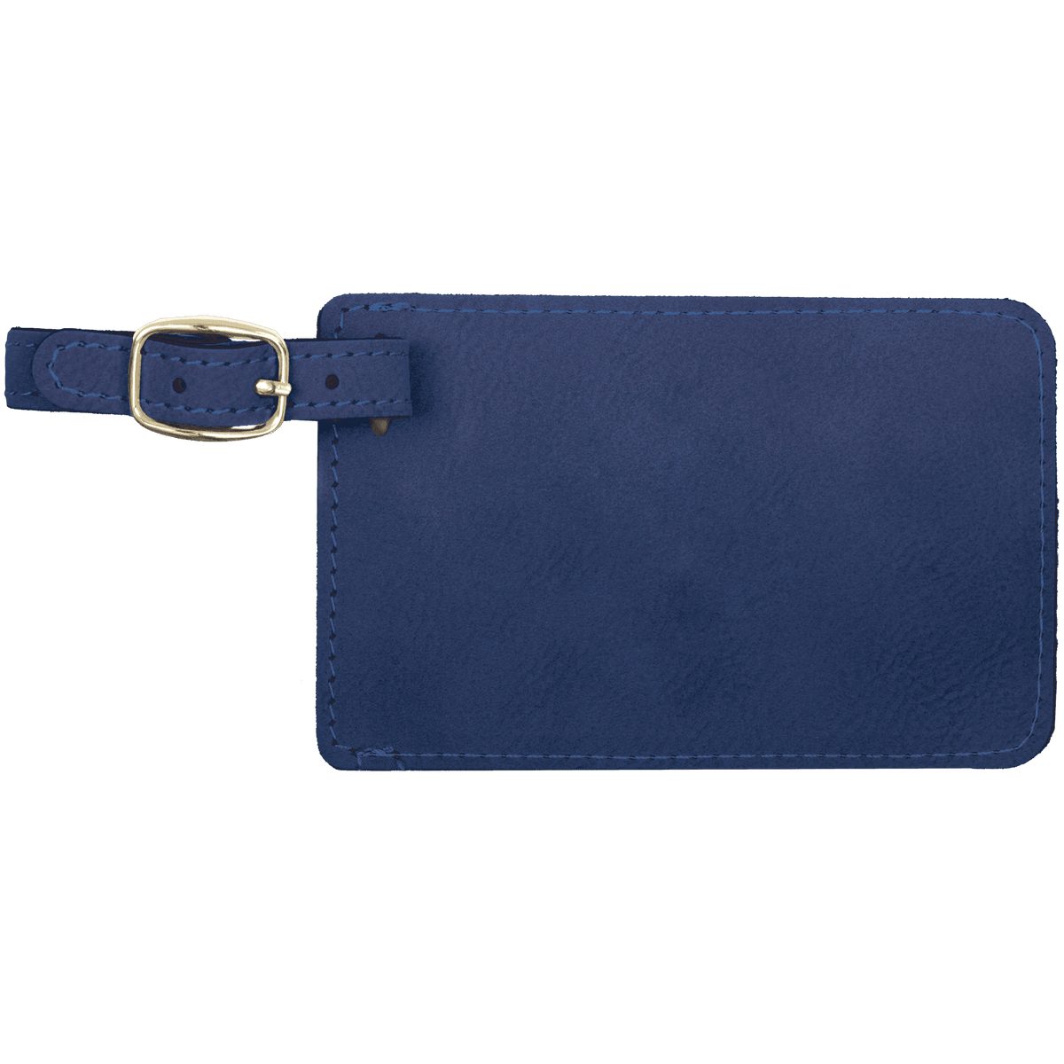 Blue with Black Engraving Luggage Tag - Laser Engraved Leatherette