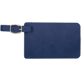 Blue with Black Engraving Luggage Tag - Laser Engraved Leatherette