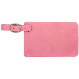 Pink with Black Engraving Luggage Tag - Laser Engraved Leatherette