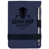 Mini Notepad with Pen - Laser Engraved Leatherette