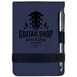Mini Notepad with Pen - Laser Engraved Leatherette