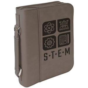 Book/Bible Cover with Handle and Zipper - Laser Engraved Gift
