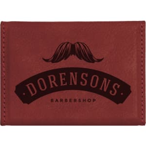 Hard Business Card Holder - Laser Engraved Leatherette