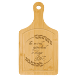 Cutting Board Paddle Shape with Drip - Laser Engraved Kitchen