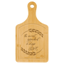 Cutting Board Paddle Shape with Drip - Laser Engraved Kitchen