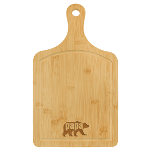 Cutting Board Paddle Shape with Drip - Laser Engraved Kitchen