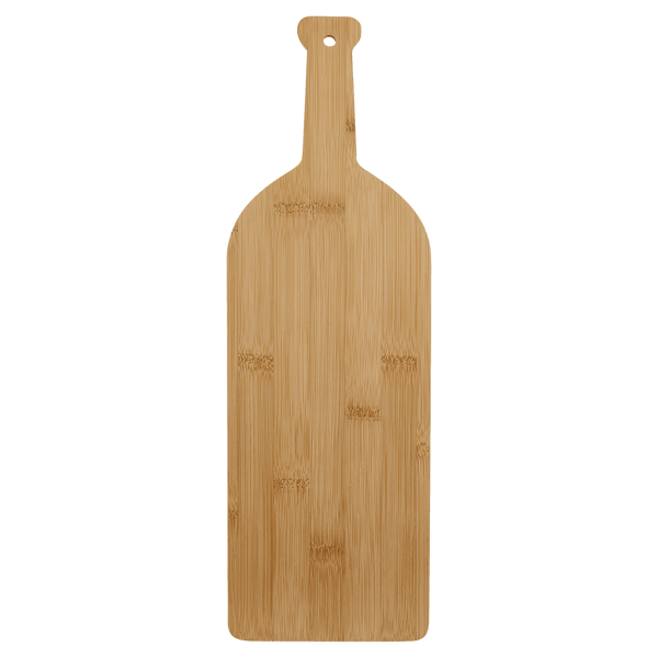 Wine Bottle Bamboo Cutting Board - Laser Engraved Drinkware