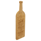 Wine Bottle Bamboo Cutting Board - Laser Engraved Drinkware