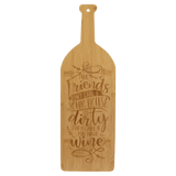 Wine Bottle Bamboo Cutting Board - Laser Engraved Drinkware