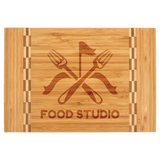 Cutting Board with Butcher Block Inlay - Laser Engraved Kitchen
