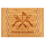Cutting Board with Butcher Block Inlay - Laser Engraved Kitchen