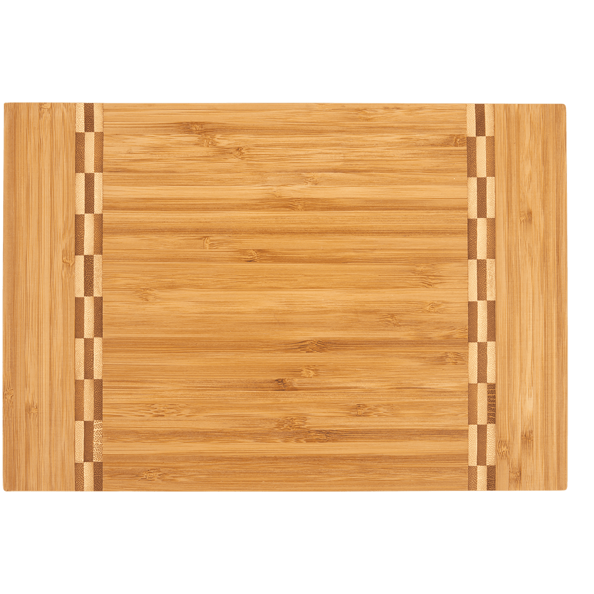Cutting Board with Butcher Block Inlay - Laser Engraved Kitchen
