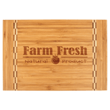 Cutting Board with Butcher Block Inlay - Laser Engraved Kitchen