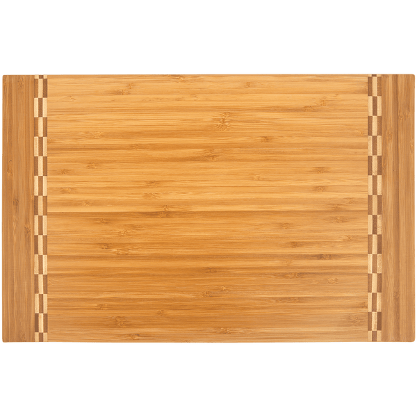 Cutting Board with Butcher Block Inlay - Laser Engraved Kitchen