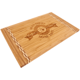 Cutting Board with Butcher Block Inlay - Laser Engraved Kitchen