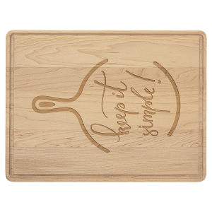 Maple Cutting Board with Drip - Laser Engraved Kitchen