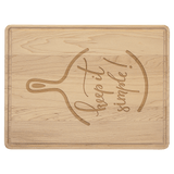 Maple Cutting Board with Drip - Laser Engraved Kitchen
